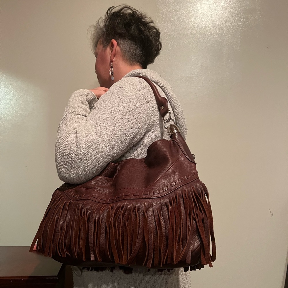 Funky Fringe B. Makowsky shoulder bag